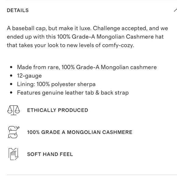 New QUINCE Cashmere Baseball Cap Light Heather Grey Sz XS/Small - Picture 10 of 11